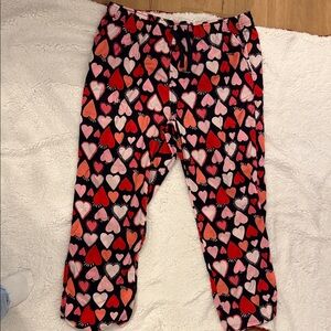 Old Navy Heart Print Pajama Pants - Red and Pink